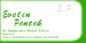 evelin pentek business card